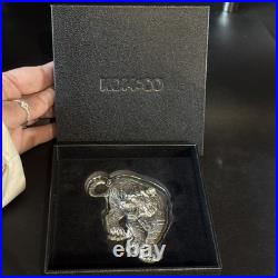 1 oz 2025 South Korean Tiger. 999! Silver Antiqued High Relief Tiger Shaped