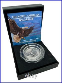 1 oz Silver Coin 2023 Sioux Nation America Bald Eagle Ultra High Relief Antiqued
