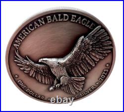 1 oz Silver Coin 2023 Sioux Nation America Bald Eagle Ultra High Relief Antiqued