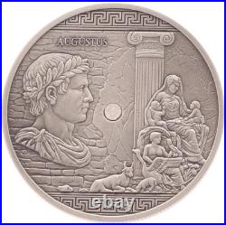 1 oz Silver Coin 2025 Cameroon Masters of Empires Augustus Antiqued withMicro Coin