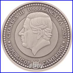 1 oz Silver Coin 2025 Cameroon Masters of Empires Augustus Antiqued withMicro Coin