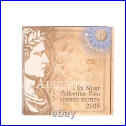 1 oz Silver Coin 2025 Cameroon Masters of Empires Augustus Antiqued withMicro Coin
