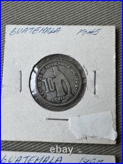 12 Antique Central America and European 50% 90% Silver Coins 1868 1968