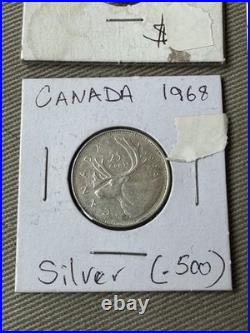 12 Antique Central America and European 50% 90% Silver Coins 1868 1968