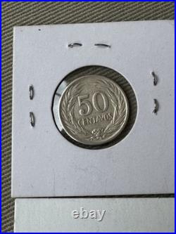 12 Antique Central America and European 50% 90% Silver Coins 1868 1968