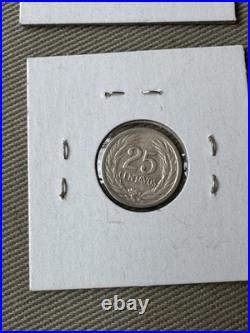 12 Antique Central America and European 50% 90% Silver Coins 1868 1968