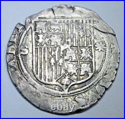 1400's-1500's Ferdinand Isabella Spanish Silver 1 Reales Antique Columbus Coin