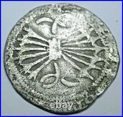 1474-1504 Ferdinand and Isabella Spanish Silver 1/2 Reales Antique Columbus Coin
