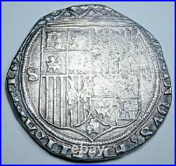 1474-1504 Ferdinand and Isabella Spanish Silver 2 Reales Antique Columbus Coin