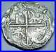 1500s-Philip-II-Spanish-Silver-4-Reales-Genuine-Antique-Colonial-Pirate-Cob-Coin-01-aja