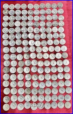 160 Antique & Vintage 90% Silver Quarters Barber, Standing Liberty & Washington