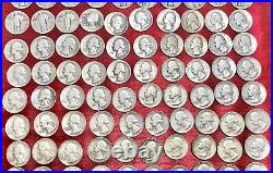 160 Antique & Vintage 90% Silver Quarters Barber, Standing Liberty & Washington