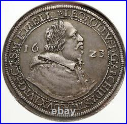1623 AUSTRIA King LEOPOLD V Antique OLD Silver Thaler Austrian Coin NGC i83715