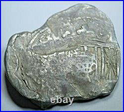 1630's Spanish Silver 4 Reales Genuine Antique 1600's Colonial Pirate Cob Coin