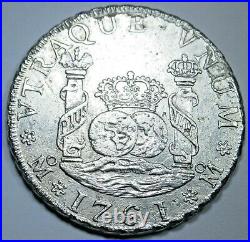 1761 Spanish Mexico Silver 4 Reales XF-AU Details Antique Colonial Pirate Coin
