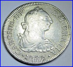 1773 Spanish Mexico Silver 2 Reales Genuine Antique 1700's Colonial Pirate Coin