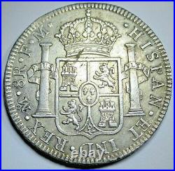 1794 Mexico Silver 8 Reales Genuine Antique 1700's Spanish Colonial Dollar Coin
