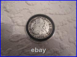 1803 Spain Silver Coin Carolus IIII Charles Hispan Et Ind Rex M 8 R F M Antique