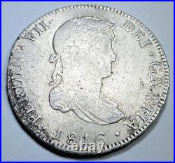 1816 Spanish Bolivia Silver 4 Reales Genuine Antique 1800's Colonial Pirate Coin