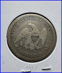 1863 Seated Liberty 25c Rare Date VG-F Nice Antique Tone Great Coin