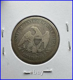 1863 Seated Liberty 25c Rare Date VG-F Nice Antique Tone Great Coin