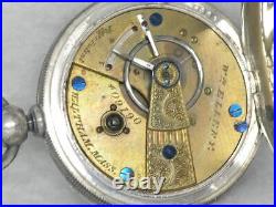 1870 Antique 18s Waltham 1857 Wm Ellery Coin Silver Pocket Watch, Serviced