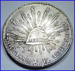 1882 Durango Mexico Silver 8 Reales Genuine Antique 1800s Libertad Dollar Coin