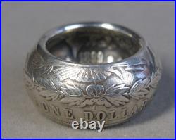 1899 (O) Morgan Silver Dollar Coin Ring Size 5.5 #J4700