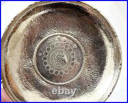1912's Chinese Sichuan Szechuen Military Sterling Silver Dollar Coin Dish Marked
