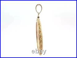 1993 American Eagle Coin Shape Pendant Without Stone 14k Yellow Gold Plated