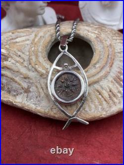 2,000 YR OLD WIDOWS MITE, COIN OF THE BIBLE, TIME Of CHRIST JESUS, with Chain