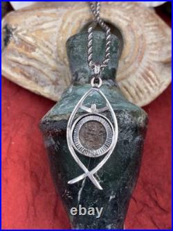 2,000 YR OLD WIDOWS MITE, COIN OF THE BIBLE, TIME Of CHRIST JESUS, with Chain