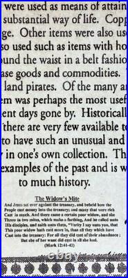 2,000 YR OLD WIDOWS MITE, COIN OF THE BIBLE, TIME Of CHRIST JESUS, with Chain