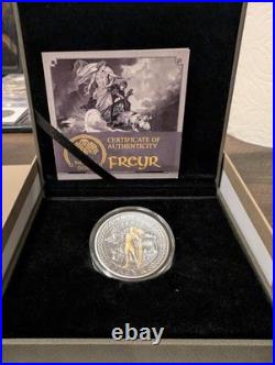 2 OZ Antiqued and gold guilded? . 999 2023 Cook Islands Norse Gods Freyr