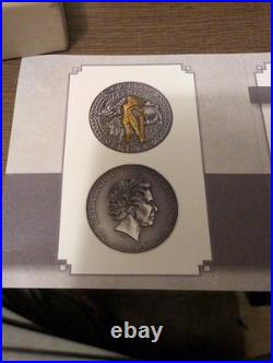2 OZ Antiqued and gold guilded? . 999 2023 Cook Islands Norse Gods Freyr