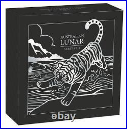 2 Ounce Silver Antique Tiger Lunar III 2 $ Australia 2022