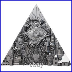 2 Oz Silver Coin 2025 Cameroon Digitized Eye of Providence Antique High Relief 2 Oz Silver Coin 2025 Cameroon Digitized Eye of Providence Antique High Relief