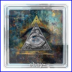 2 Oz Silver Coin 2025 Cameroon Digitized Eye of Providence Antique High Relief 2 Oz Silver Coin 2025 Cameroon Digitized Eye of Providence Antique High Relief