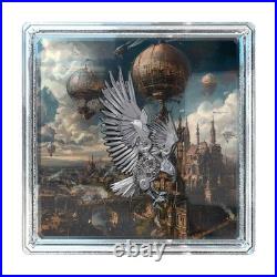 2 Oz Silver Coin 2025 Cameroon Steampunk Allegiance Series Mech Eagle Antiqued 2 Oz Silver Coin 2025 Cameroon Steampunk Allegiance Series Mech Eagle Antiqued