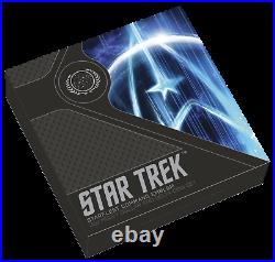 2-coin-set 2019 Star Trek STARFLEET COMMAND EMBLEM Antiqued Silver $1$2 3oz MS69
