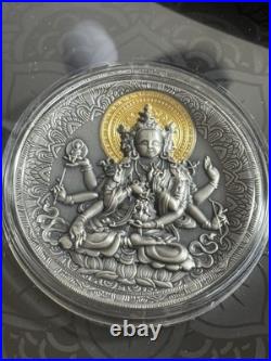 2 oz. Ancient Buddha Silver Coin 2020 Cameroon 2,000 CFA Francs Antique Finish 2 oz. Ancient Buddha Silver Coin 2020 Cameroon 2,000 CFA Francs Antique Finish