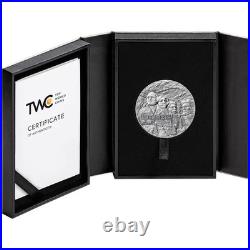 2 oz Silver Coin 2024 Ghana Rock-cut Monuments Mount Rushmore Antiqued