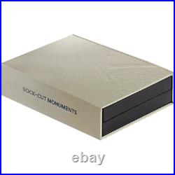 2 oz Silver Coin 2024 Ghana Rock-cut Monuments Mount Rushmore Antiqued