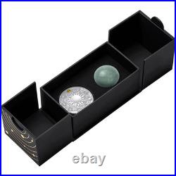 2 oz Silver Coin 2025 Ghana Solar System Uranus Antiqued Quartz Spherical