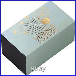 2 oz Silver Coin 2025 Ghana Solar System Uranus Antiqued Quartz Spherical