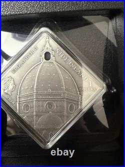 2014.999 Fine Silver Niue Antique Renaissance Art Coin WithCOA & Display Box