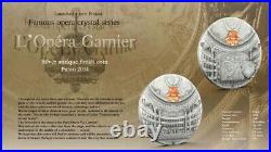 2014Palau $10 Famous Opera Crystal Series Paris Palais Garnier 2 Oz Silver Coin