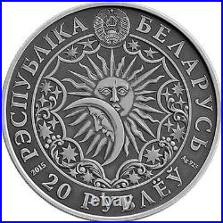 2015 Belarus Signs of the Zodiac Leo Antique finish Silver Coin