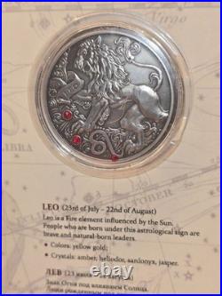 2015 Belarus Signs of the Zodiac Leo Antique finish Silver Coin