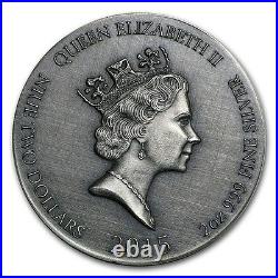 2015 Biblical Series Ten Commandments 2 oz Silver Antiqued Coin With OMP & COA